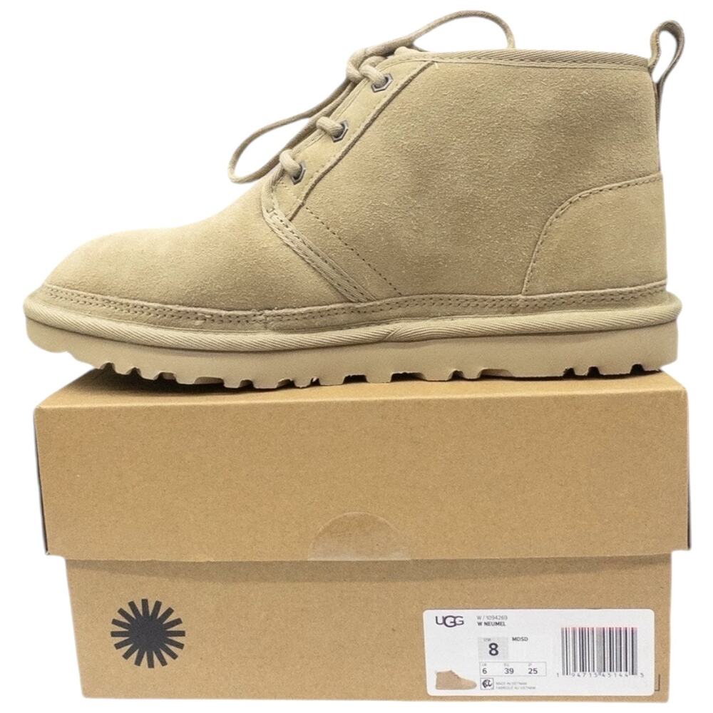 UGG Neumel Boots Women's 8 Mustard Seed Chukka Suede Lace Up Ankle Booties Fall